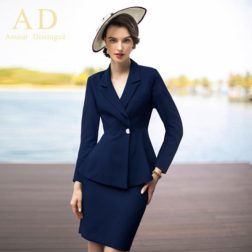 AD高端西装套装女时尚职业装气质上班西服阔腿裤春秋正装OL工作服 商品图3