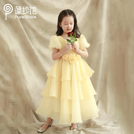 pureshare 贝儿公主裙女童超仙秋冬连衣裙2021新款高定礼服贝贝公主 商品图5