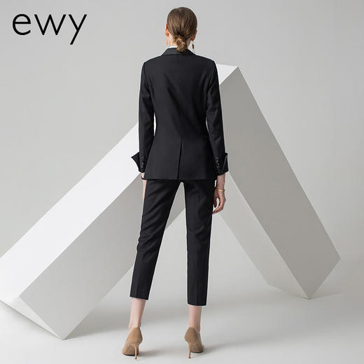 EWY黑色西装套装女工作服气质职业高端西服套裤正装女前台售楼部 商品图3