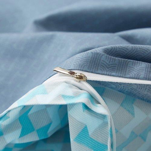 北欧风全棉四件套 条纹系列被套床单4件套 1.5\1.8米床-梦如初夏(灰) 商品图3