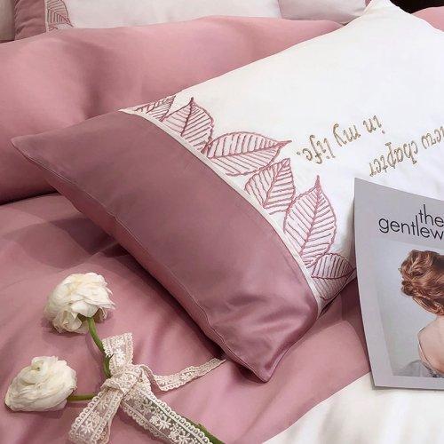 占姆士奥莱线上款  80支刺绣工艺双面天丝四件套 柔软顺滑春夏凉被套床单4件套-飘 商品图2