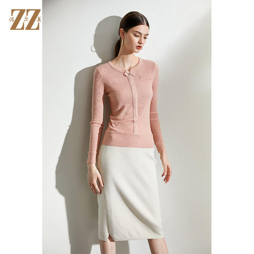 佐尔美2021冬季新款 经典修身显瘦气质毛衫女E04MS02 商品图2
