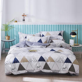 红蜻蜓生态棉四件套-斑马格