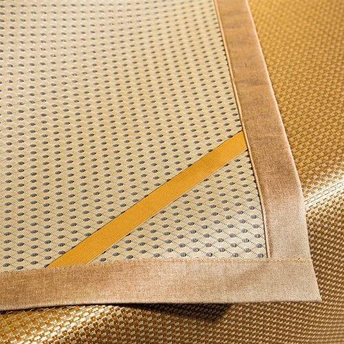 夏凉提花刺绣冰丝藤席三件套 可折叠软凉席 夏天床席 1.5m 1.8米床适用 商品图9