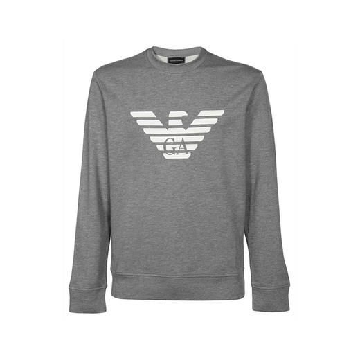 EMPORIO ARMANI 阿玛尼 男士经典鹰标卫衣 灰色 8N1MR6 1JRIZ F606 商品图0