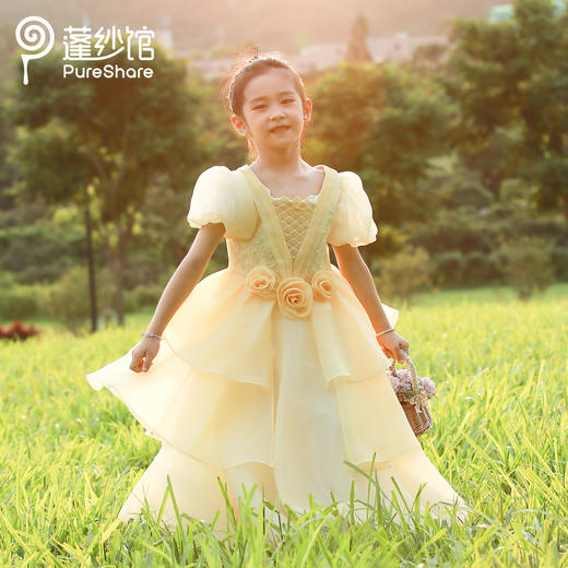 pureshare 贝儿公主裙女童超仙秋冬连衣裙2021新款高定礼服贝贝公主 商品图2