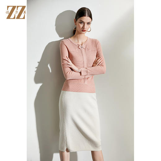 佐尔美2021冬季新款 经典修身显瘦气质毛衫女E04MS02 商品图3