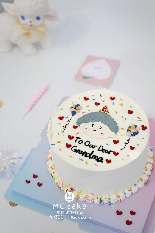 手绘奶奶头像蛋糕 商品图0