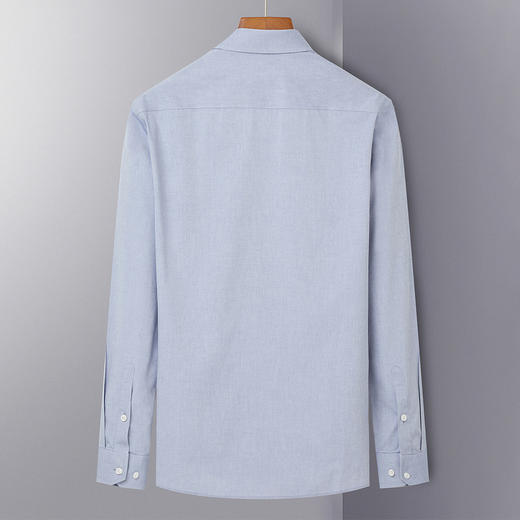【100棉】罗蒙衬衫男秋冬新品商务休闲简约纯色外穿内搭长袖上衣 商品图3