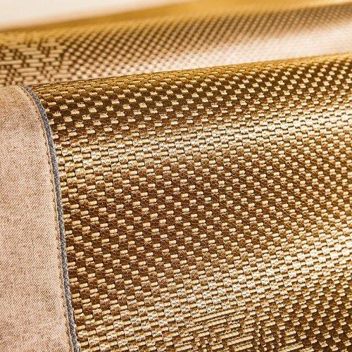 夏凉提花刺绣冰丝藤席三件套 可折叠软凉席 夏天床席 1.5m 1.8米床适用 商品图3