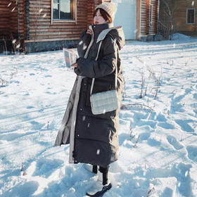 【国标90绒】极寒羽绒服女毛领长款冬季经典显瘦羽绒服