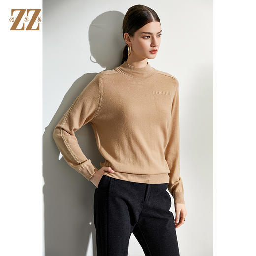 佐尔美2021年冬季新款 100绵羊毛舒适打底衫羊毛衫女E04MS03 商品图2