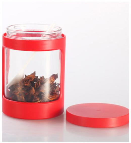 阿司倍鹭迷你玻璃调料罐-红470ml 商品图2