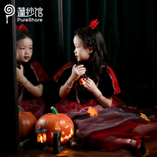 非质量问题不退换哦~PureShare女童公主裙秋款连衣裙新款时髦加厚丝绒冬款洋气礼服裙-桃心公主 商品图1