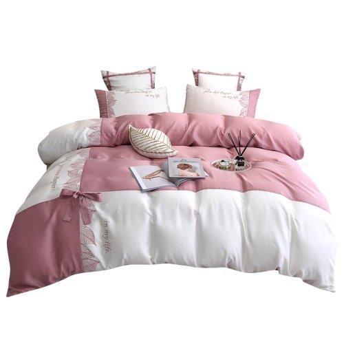 占姆士奥莱线上款  80支刺绣工艺双面天丝四件套 柔软顺滑春夏凉被套床单4件套-飘 商品图4