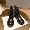 ZHR马丁靴女厚底英伦风单靴百搭短靴瘦瘦靴 商品缩略图9