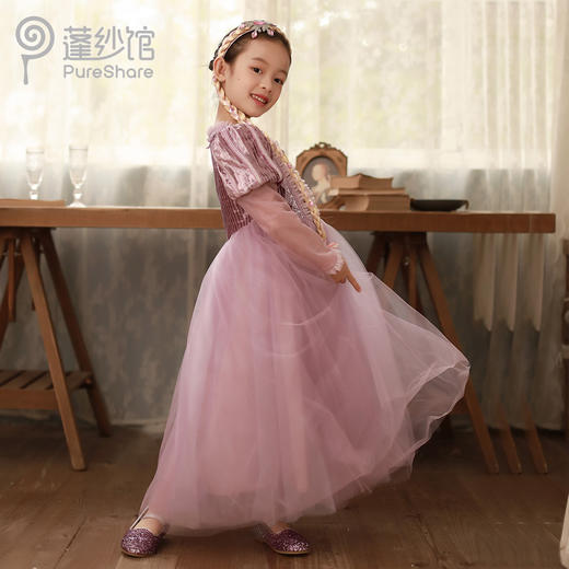pureshare蓬纱馆 乐佩公主裙女童礼服新款演出服秋冬礼服紫嫣公主 商品图4