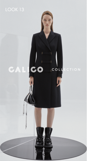 法式轻奢风三排扣大衣