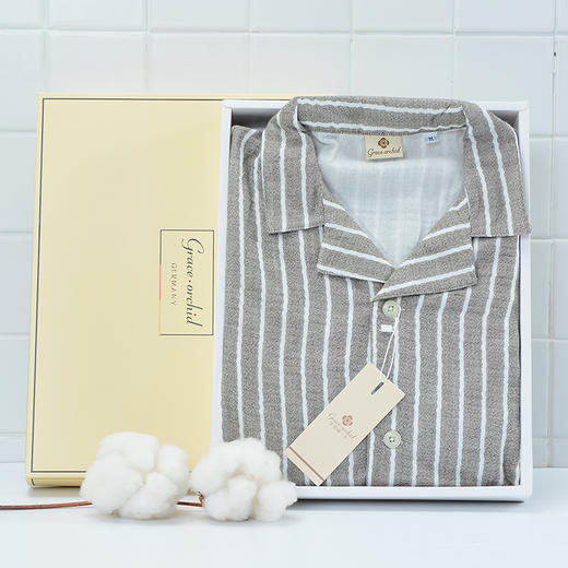 【全棉高支透气家居服】上衣裤子套装  亲肤情侣款礼盒 商品图2