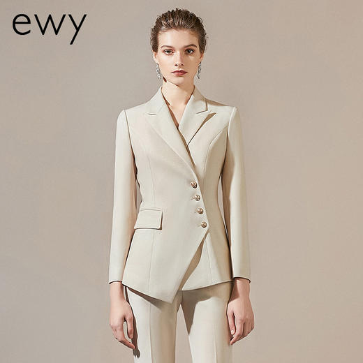 EWY职业装高端西装套装女名媛不规则气质干练韩版西服修身显瘦ol 商品图4