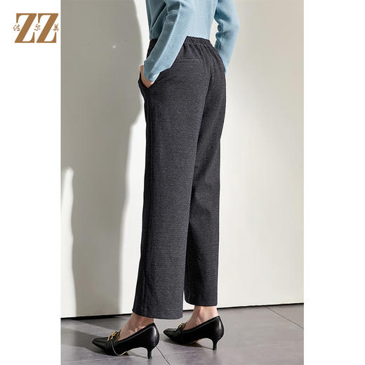 佐尔美2021新款秋冬 显瘦休闲宽松阔腿裤长裤女E04KC30 商品图4