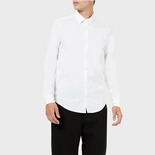EMPORIO ARMANI 阿玛尼 男士长袖衬衫 白色 8N1C09 1NI9Z 0100 商品图0