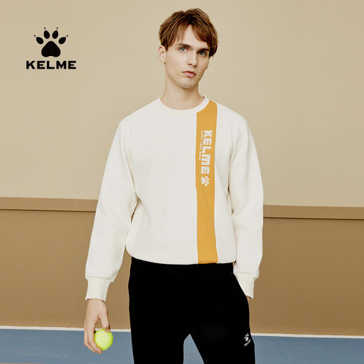KELME卡尔美圆领套头卫衣男春秋新款无帽青少运动休闲上衣 商品图1