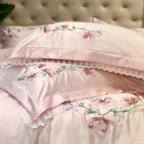 My Side 2020春夏新品60支纱刺绣工艺四件套 仿真丝面料床上用品4件套-童话森林 商品图10