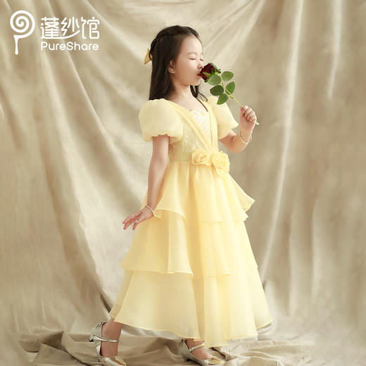 pureshare 贝儿公主裙女童超仙秋冬连衣裙2021新款高定礼服贝贝公主 商品图6