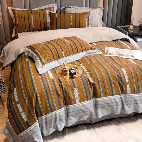 100支纱数码印花全棉四件套 被套床单4件套 1.8\1.5米床-菲尔德 商品图1