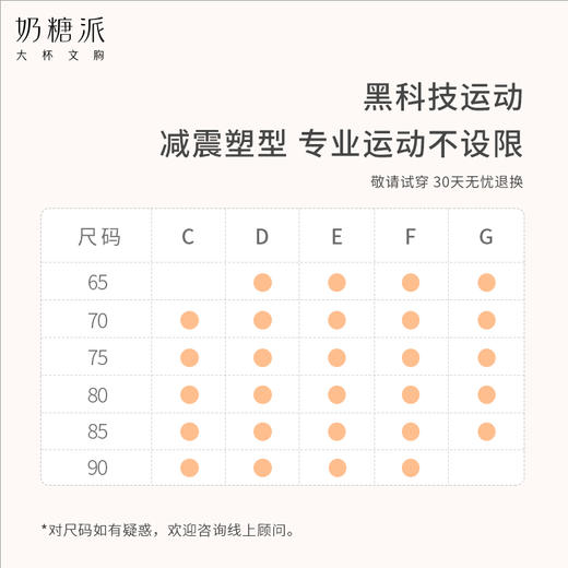 【会员积分兑换】奶糖派大杯文胸专业高强度黑科技运动大胸内衣健身减震 商品图6