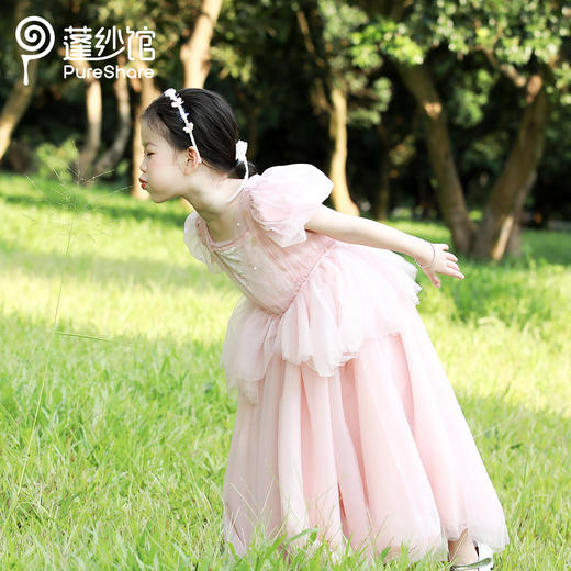 pureshare 睡美人公主裙女童走秀礼服2021年秋季高定生日钢琴演出服落樱公主 商品图5