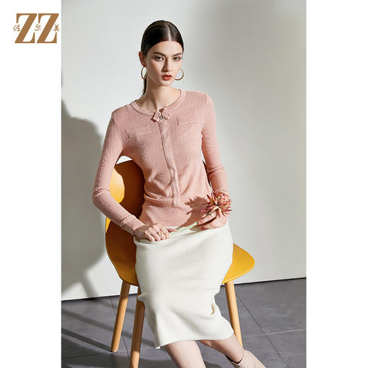 佐尔美2021冬季新款 经典修身显瘦气质毛衫女E04MS02 商品图0