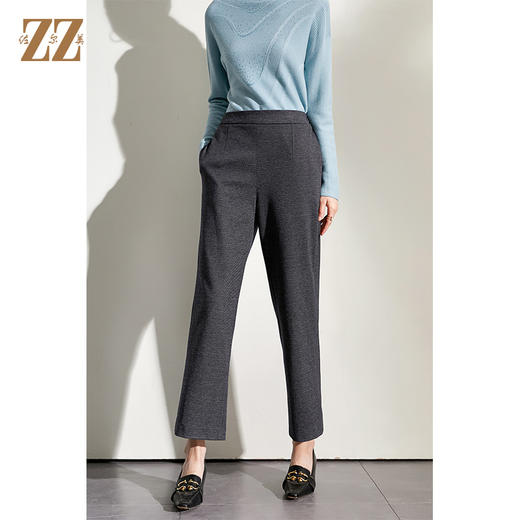 佐尔美2021新款秋冬 显瘦休闲宽松阔腿裤长裤女E04KC30 商品图1