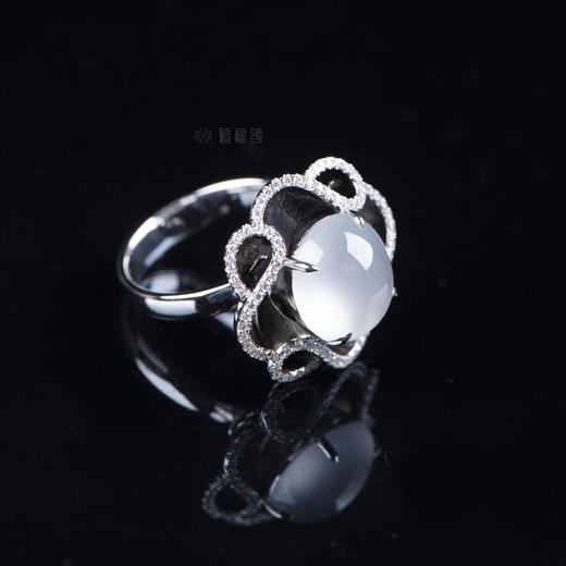 【花盼】白翡蛋面戒指JZ12108102 商品图5