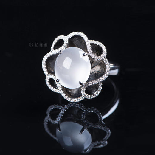 【花盼】白翡蛋面戒指JZ12108102 商品图6