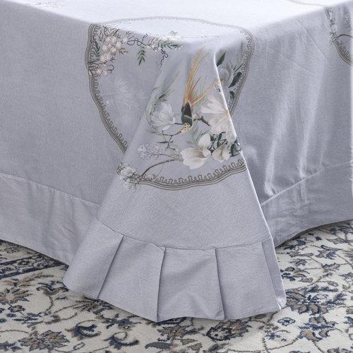 新中式风格全棉四件套 大版花型环保活性印染不褪色床单被套40支纱 月上花开（黄） MY SIDE 商品图2