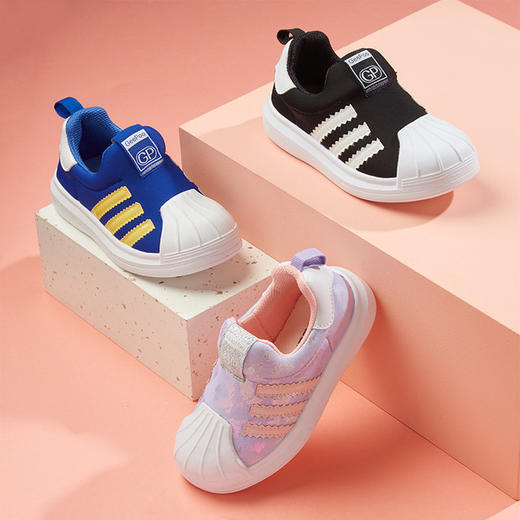 小猪快跑童鞋 贝壳头3-8岁儿童休闲鞋儿童帆布鞋 商品图1