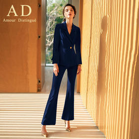 AD高端西装套装女时尚职业装气质上班西服阔腿裤春秋正装OL工作服