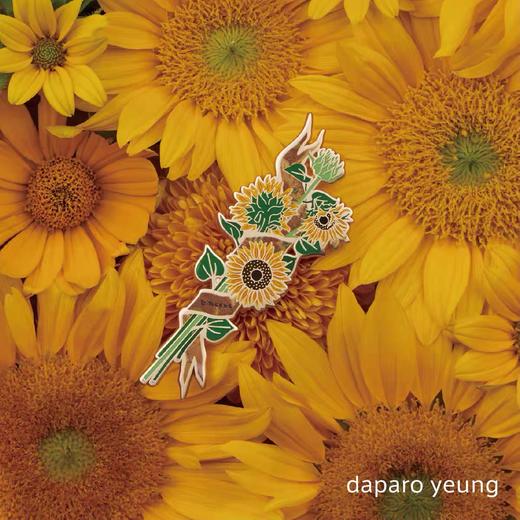 梵高的向日葵胸针女男设计师原创情侣闺蜜礼物徽章别针创意礼物 商品图1