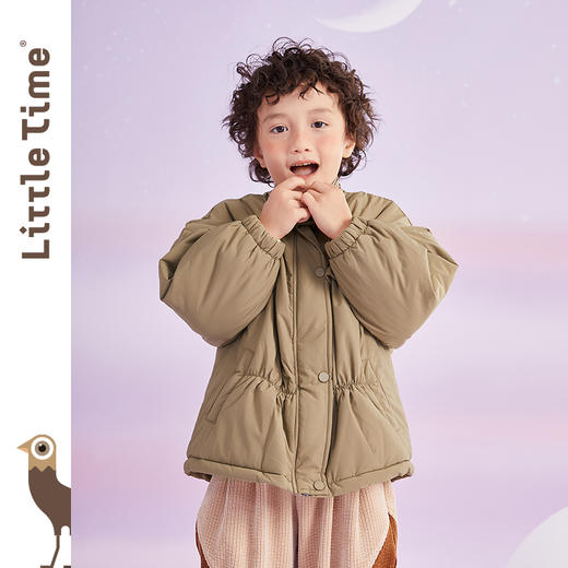 littletime男童棉服秋冬装加绒加厚保暖2021新款儿童外套飞行服 商品图2