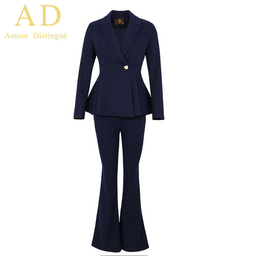 AD高端西装套装女时尚职业装气质上班西服阔腿裤春秋正装OL工作服 商品图4