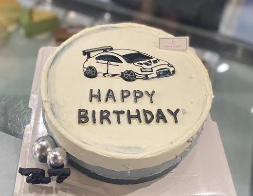 来图定制——手绘汽车奶油蛋糕 商品图0