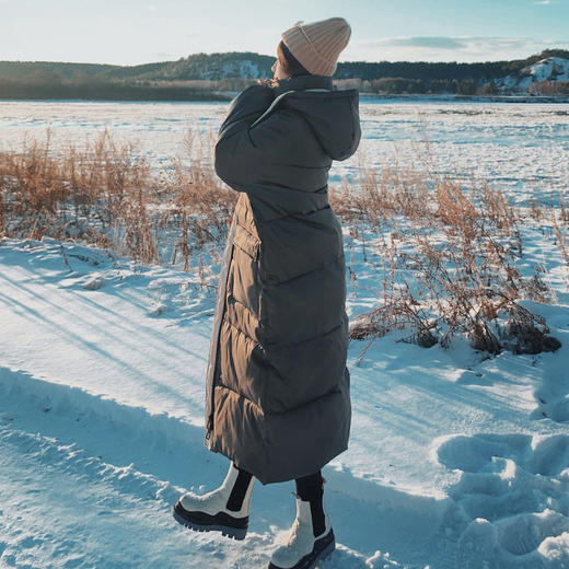 【国标90绒】极寒羽绒服女毛领长款冬季经典显瘦羽绒服 商品图3