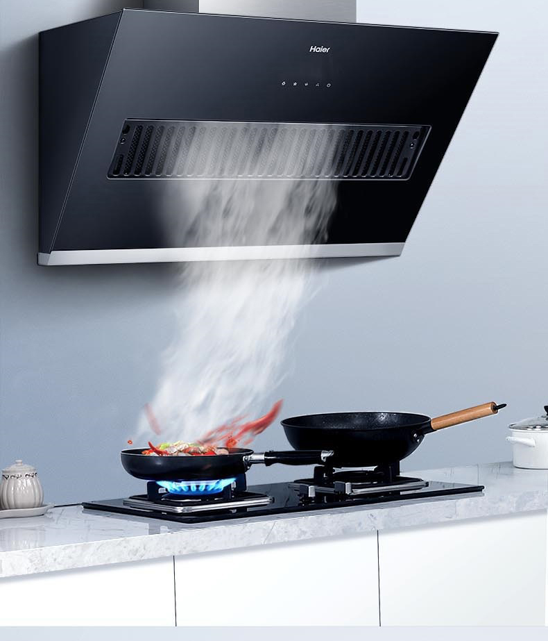 海尔(haier)cxw-219-c1902 侧吸式抽油烟机 三速电子触摸按键 17立方