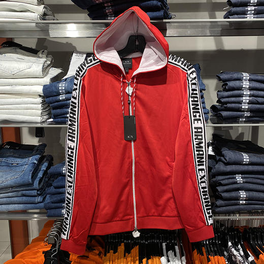  Armani Exchange/AX  男秋季新款连帽系带串标开衫卫衣 商品图3
