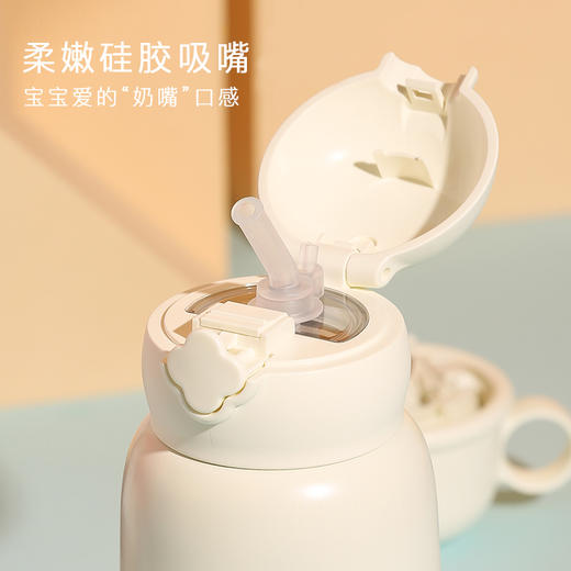 杯具熊儿童保温杯630ML  HELLO KITTY毛绒吸管水壶男女高颜值可爱水杯 商品图4