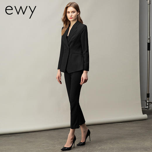 高端黑色长袖职业西装套装女气质修身面试正装时尚售楼部工作服 商品图4