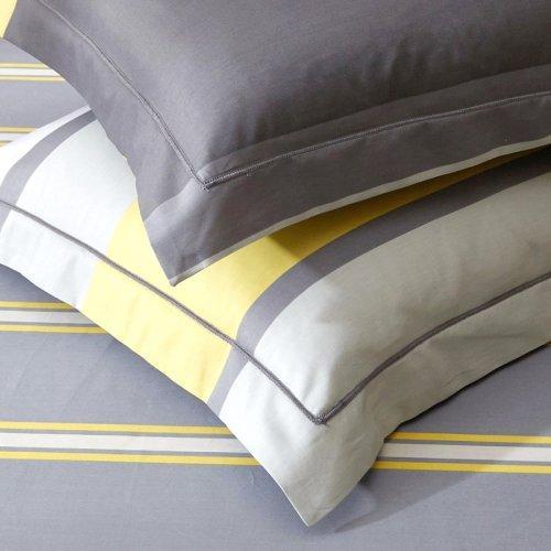 春夏新品条纹系列40支纱全棉四件套 被套床单4件套活性印染工艺-青莲 商品图2