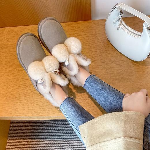 ZHR雪地靴女洋气短靴加厚平底靴子加绒棉鞋保暖女靴 商品图8